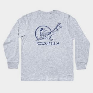 Defunct Ventura County Gulls Baseball 1986 Kids Long Sleeve T-Shirt